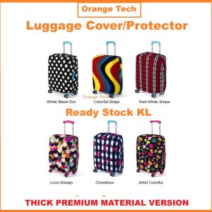 Colorful Luggage Protector Cover – Fashion Suitcase Protective Case, Dustproof Travel Cover – Local Stock Malaysia KL