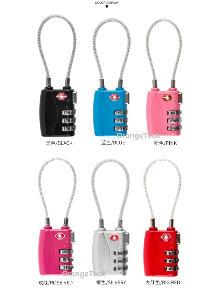 TSA Approved Travel Luggage Password Lock – 3-Digit Zinc Alloy Padlock for Suitcases & Baggage Security - Image 3