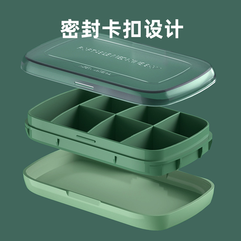 Portable Travel 7 Compartment Large Capacity Sealed Medicine Pill Box Vitamins Dispenser Container Bekas Ubat HH134 - Image 5