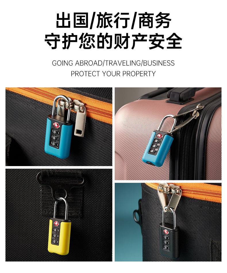 TSA Approved 3-Digit Combination Luggage Lock – Durable Zinc Alloy Travel Password Lock (Colorful) – LL26 - Image 5